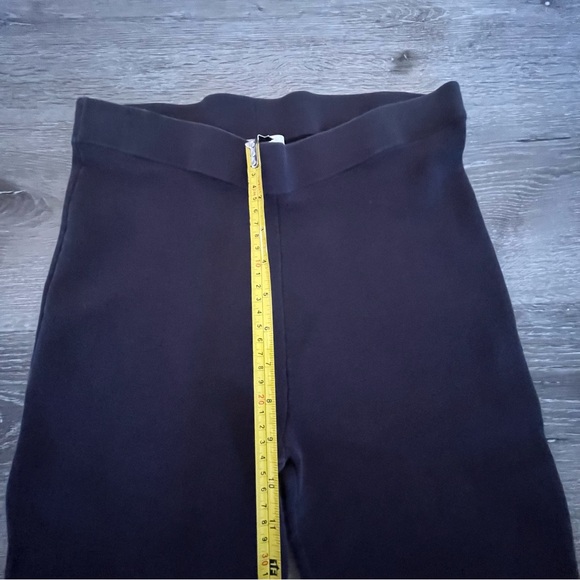 COS black flared slit-cuff ankle knit trouser pants XS casual quiet luxury basic - Picture 6 of 10